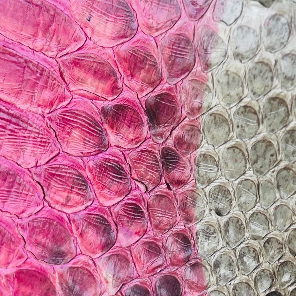 Rare Italian Python Top Handle Bag by Dee Ocleppo • Palm Beach Collection - Picture 7 of 16